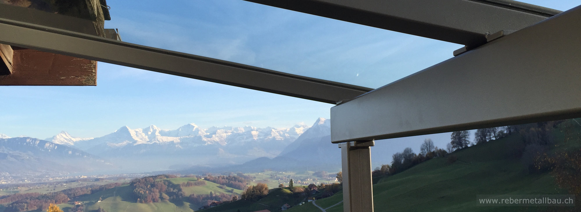 Detail Metall Glasdach